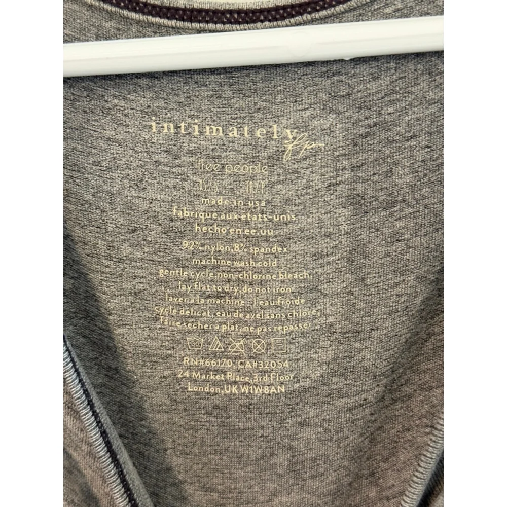 Women's Free People Gray Short Sleeve Bodysuit S
